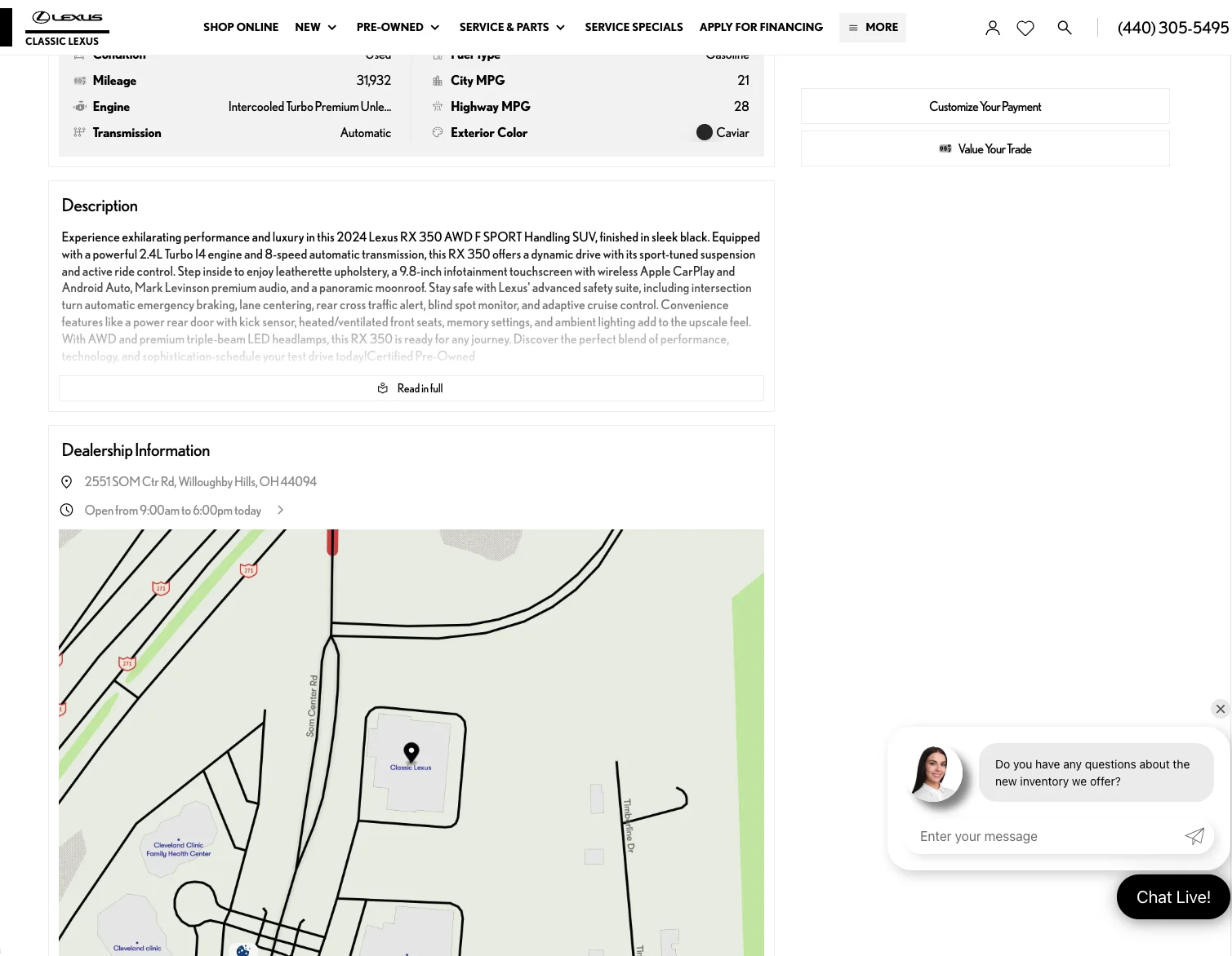 Generic dealer inventory description with minimal detail and no compelling copy