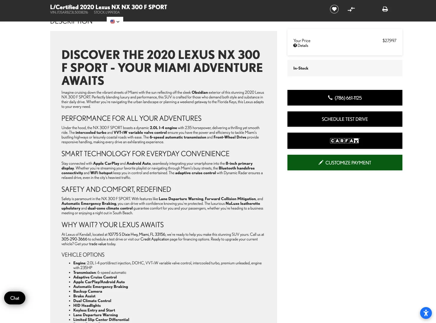InvenStory AI-generated inventory description with rich features, local context, and compelling copy